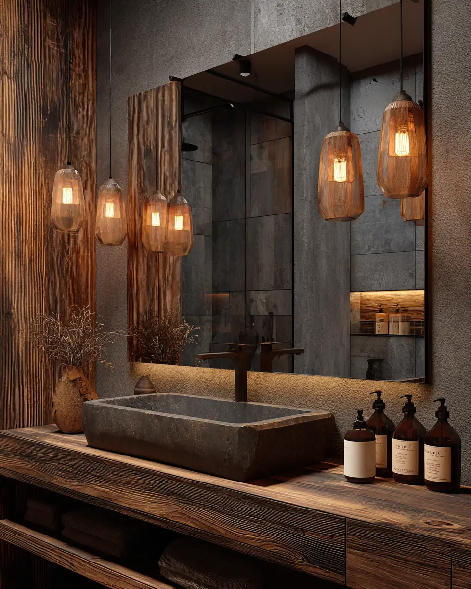 Warm Wood Bathroom Decor Ideas
