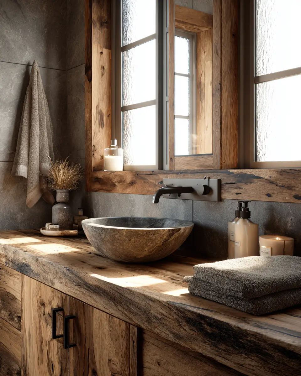 Warm Wood Bathroom Decor Ideas