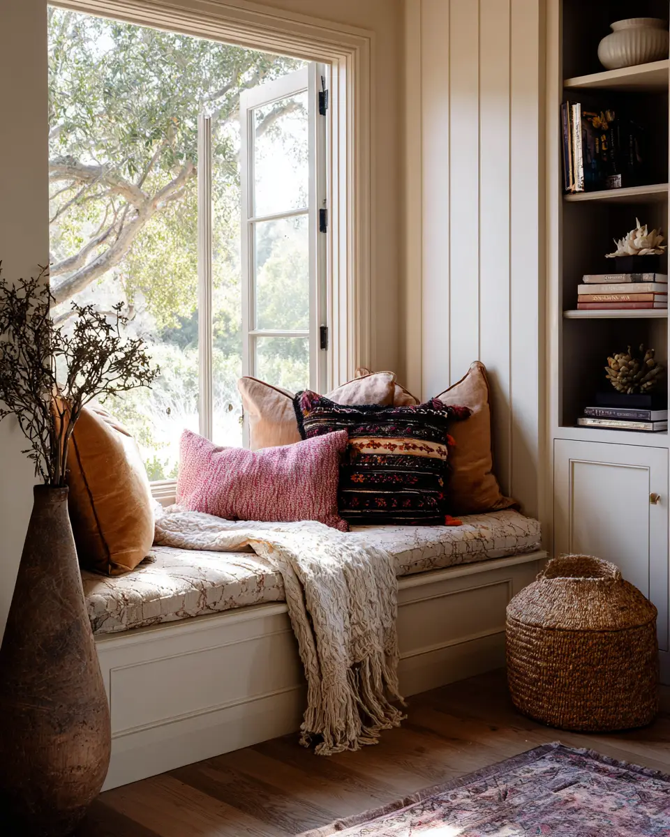 Warm Wood Boho Living Room Decor Ideas