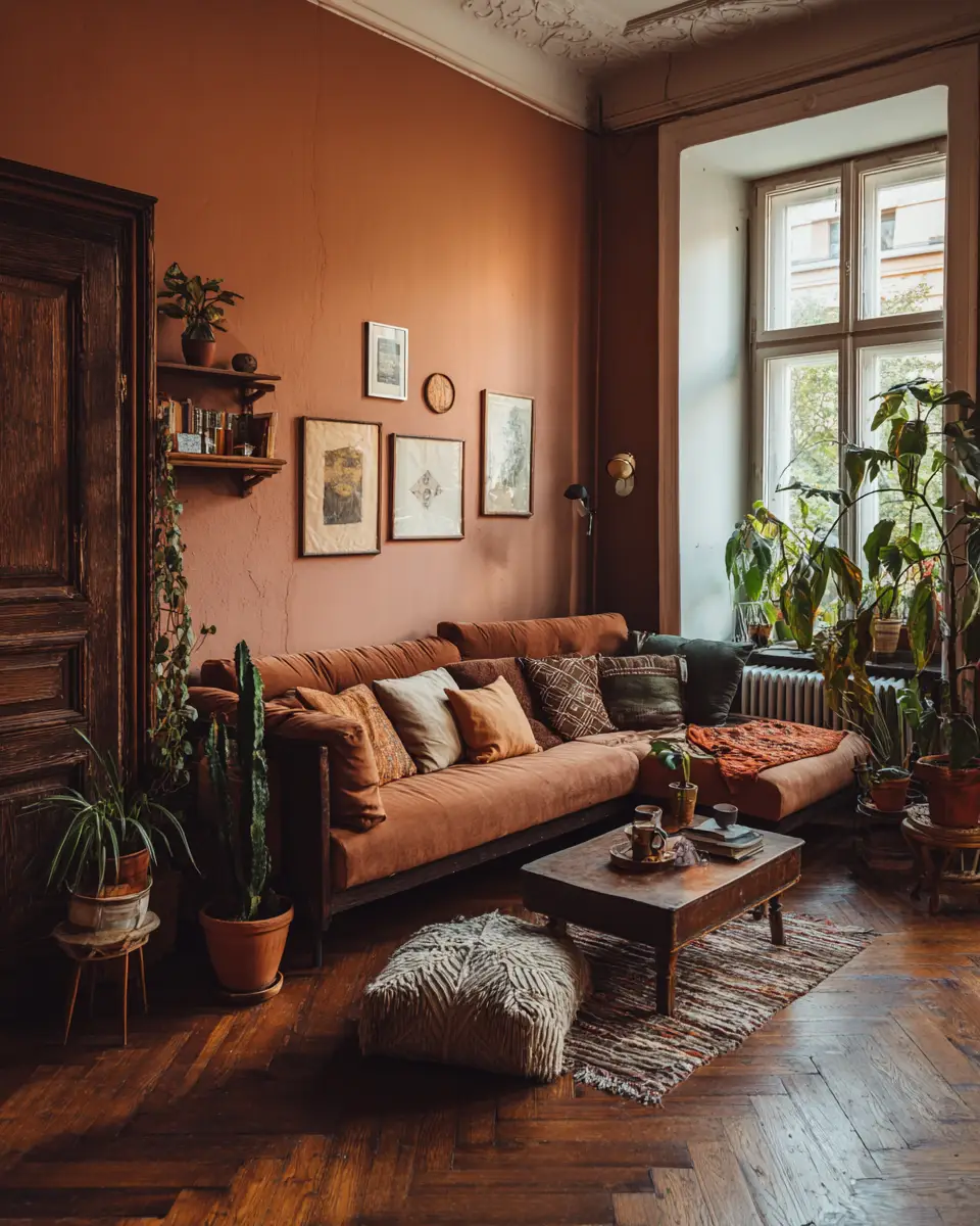 Warm Wood Boho Living Room Decor Ideas