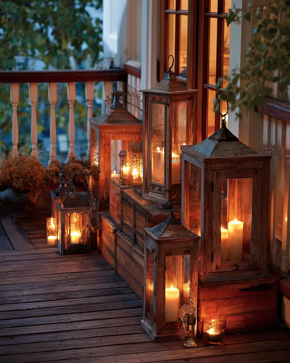 Warm Wood Classic Balcony Decor Ideas