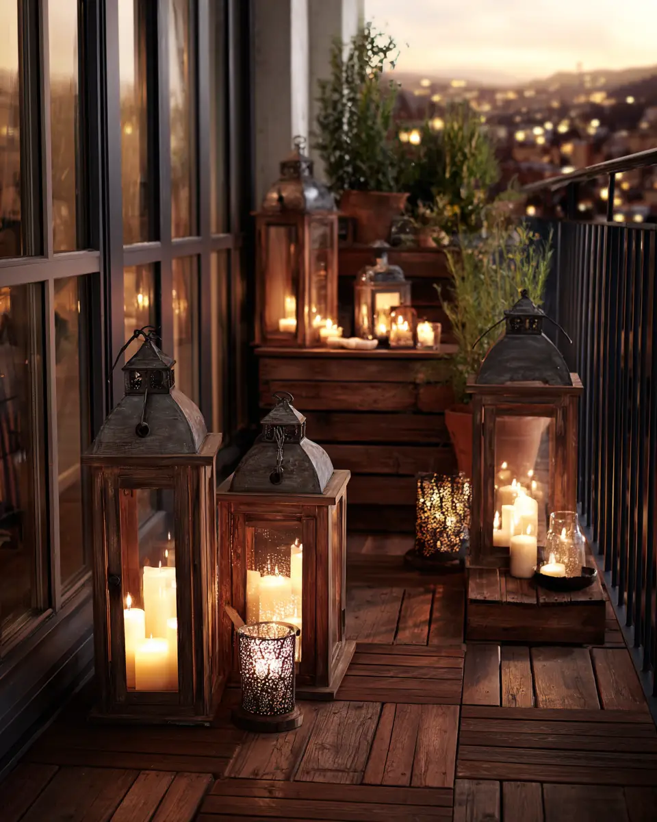 Warm Wood Classic Balcony Decor Ideas