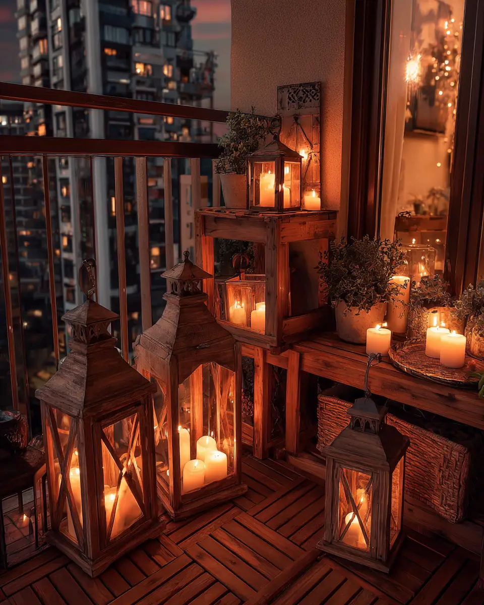 Warm Wood Classic Balcony Decor Ideas