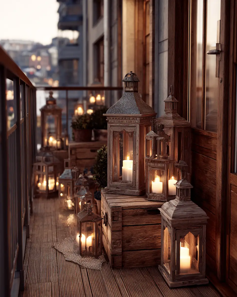 Warm Wood Classic Balcony Decor Ideas