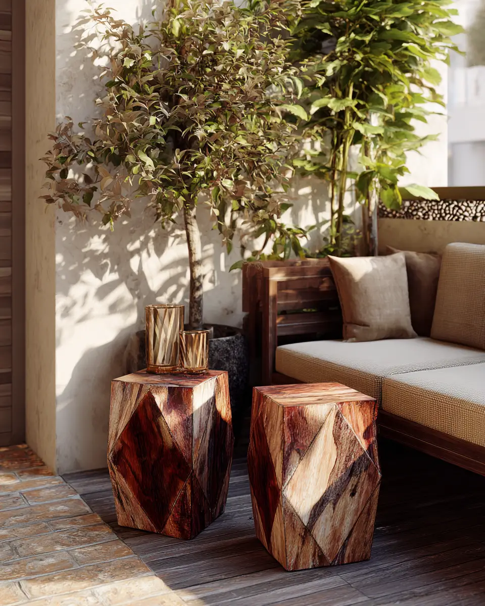 Warm Wood Classic Balcony Decor Ideas