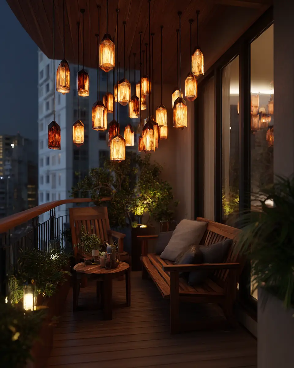 Warm Wood Classic Balcony Decor Ideas