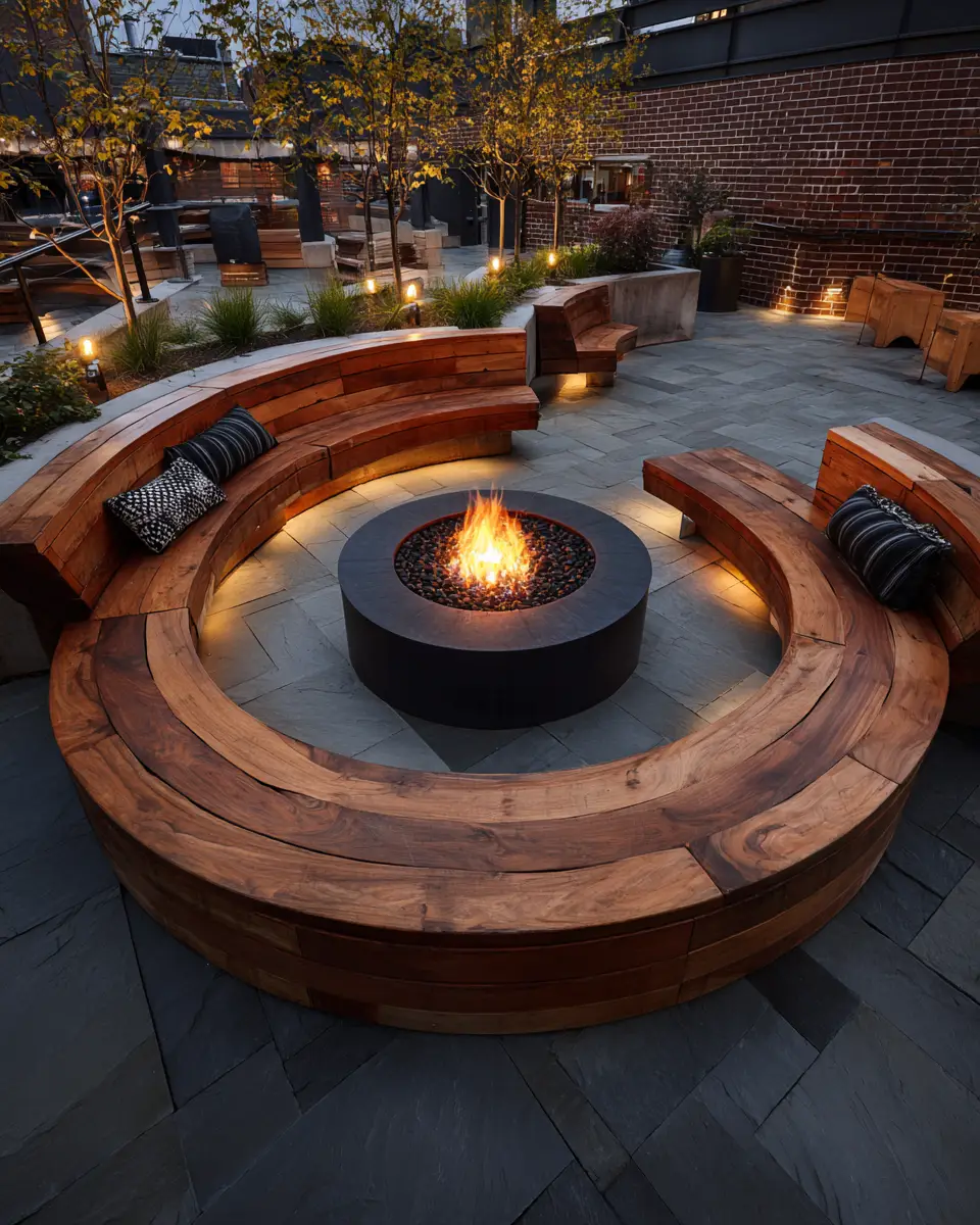 Warm Wood Contemporary Patio Decor Ideas