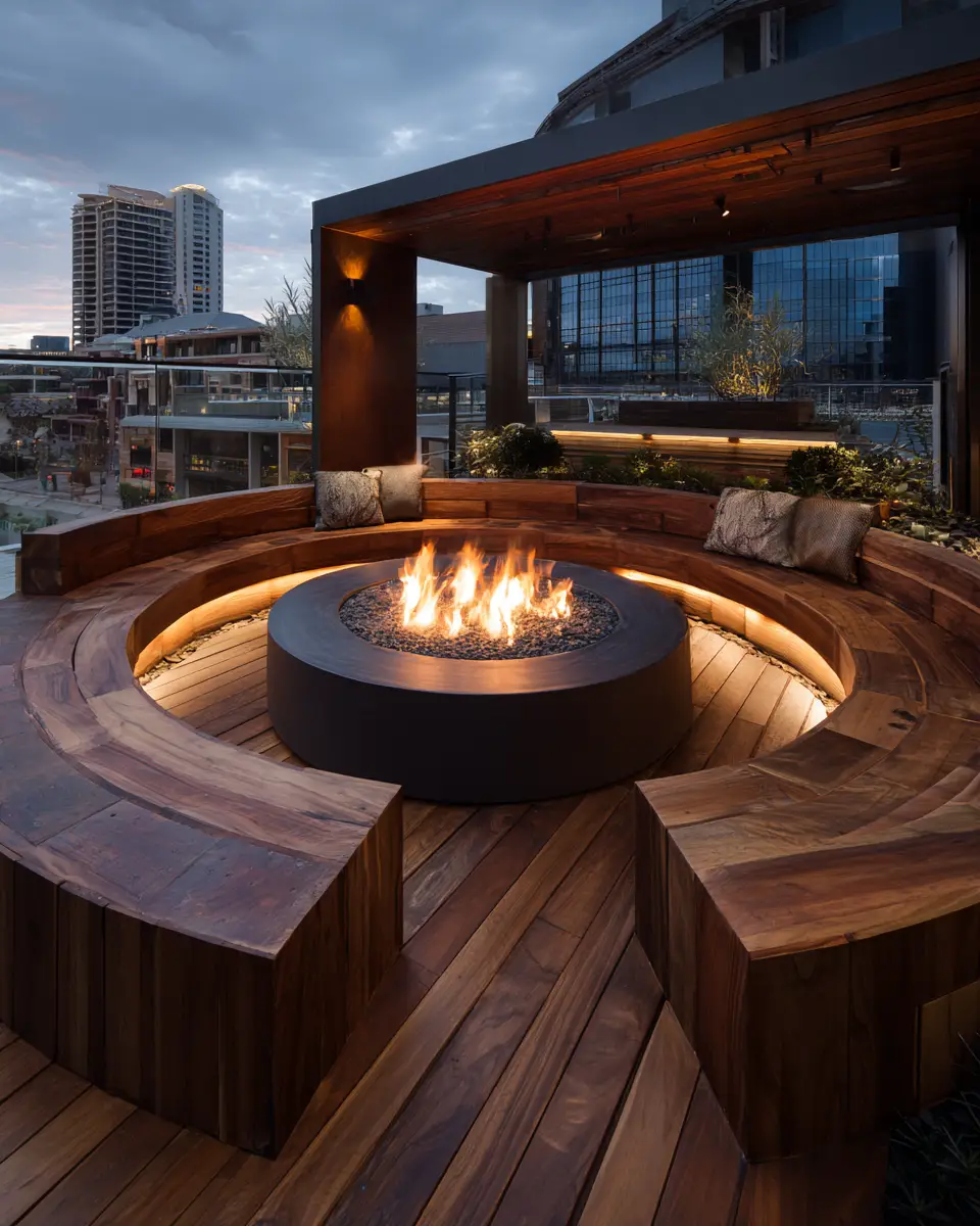 Warm Wood Contemporary Patio Decor Ideas