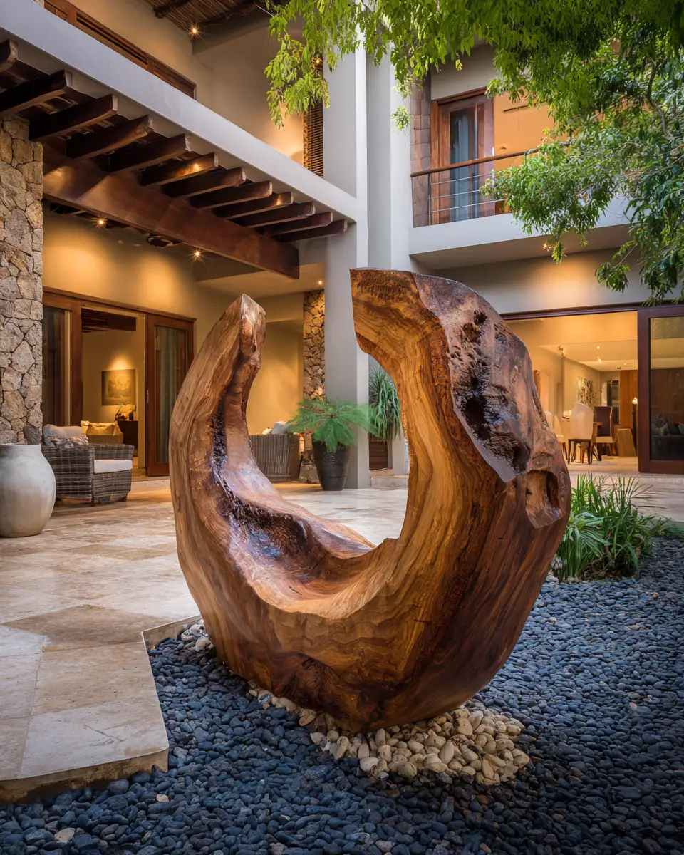 Warm Wood Contemporary Patio Decor Ideas