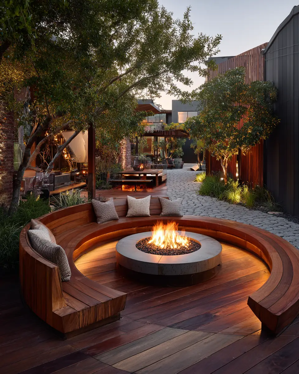 Warm Wood Contemporary Patio Decor Ideas