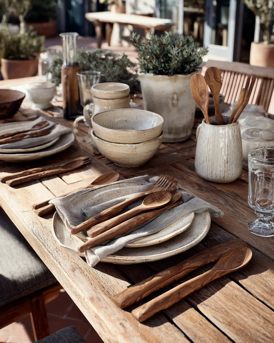 Warm Wood Contemporary Patio Decor Ideas