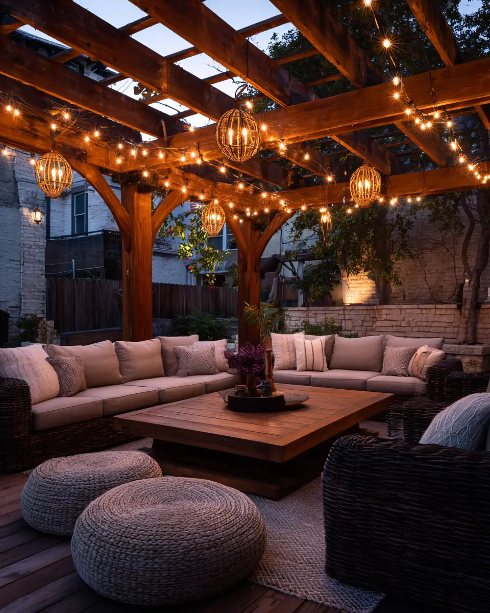 Warm Wood Contemporary Patio Decor Ideas