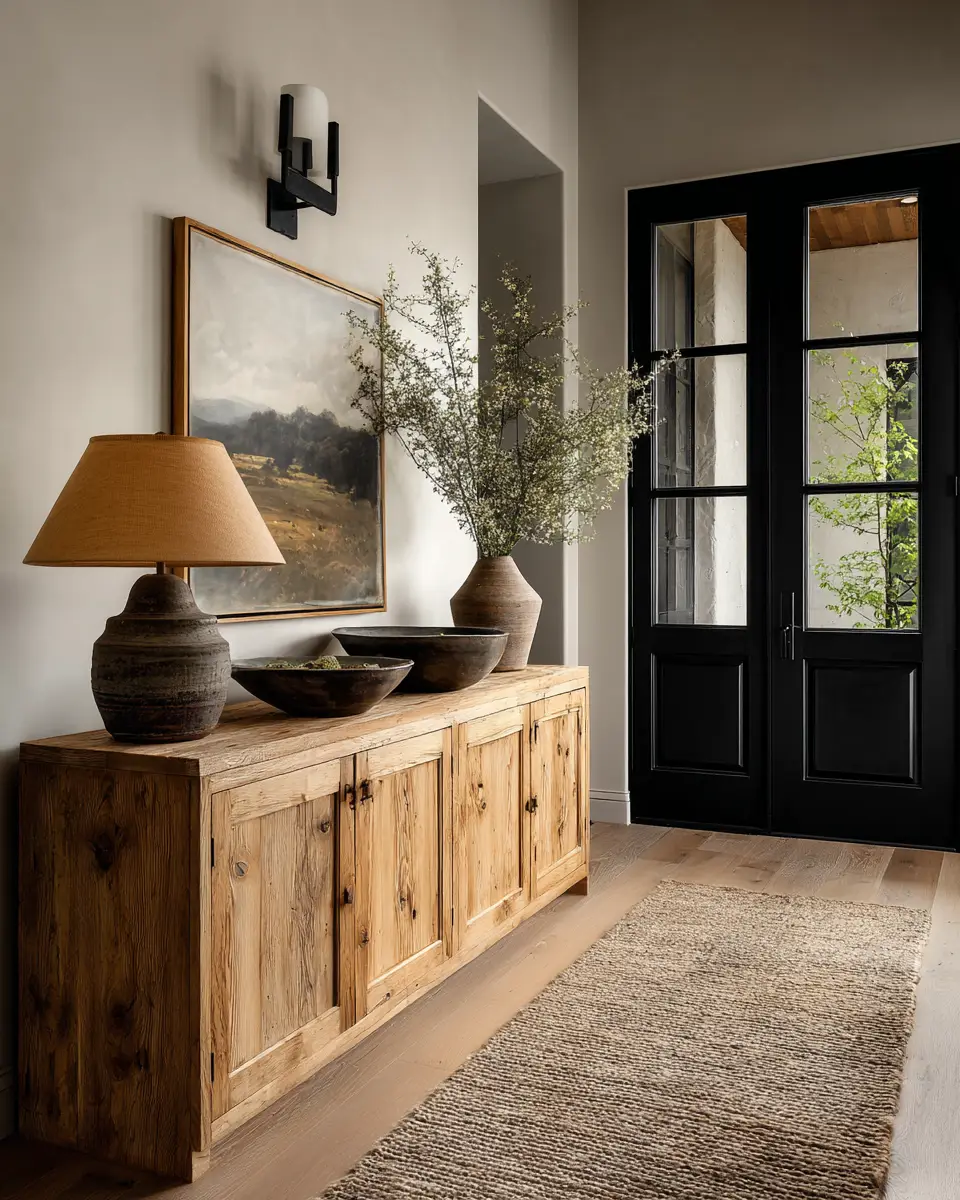 Warm Wood Farmhouse Entryway Decor Ideas