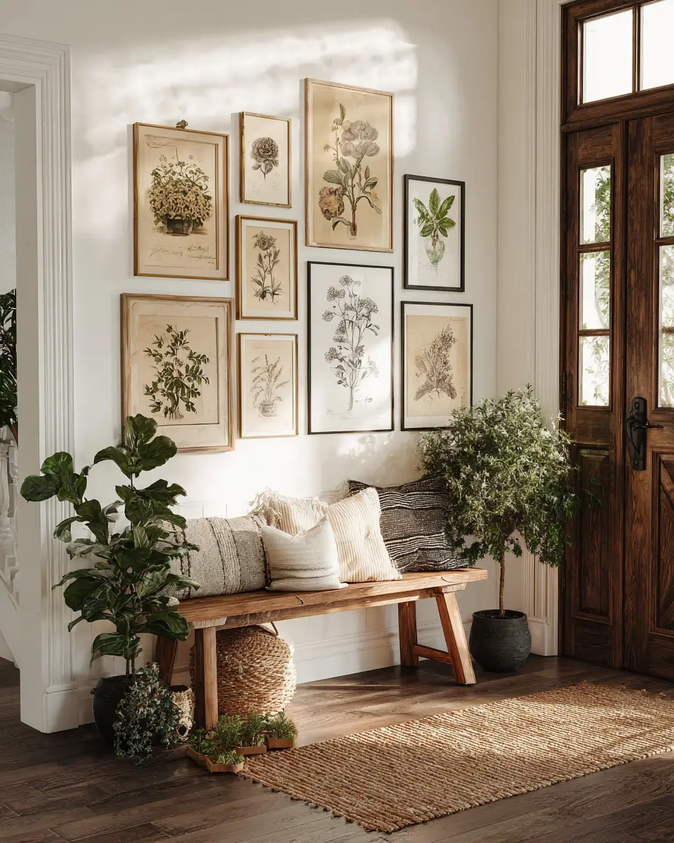 Warm Wood Farmhouse Entryway Decor Ideas