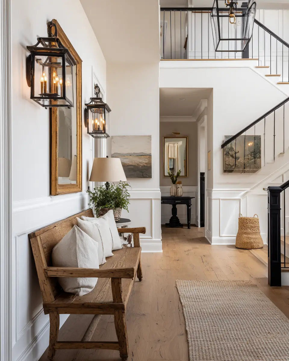 Warm Wood Farmhouse Entryway Decor Ideas