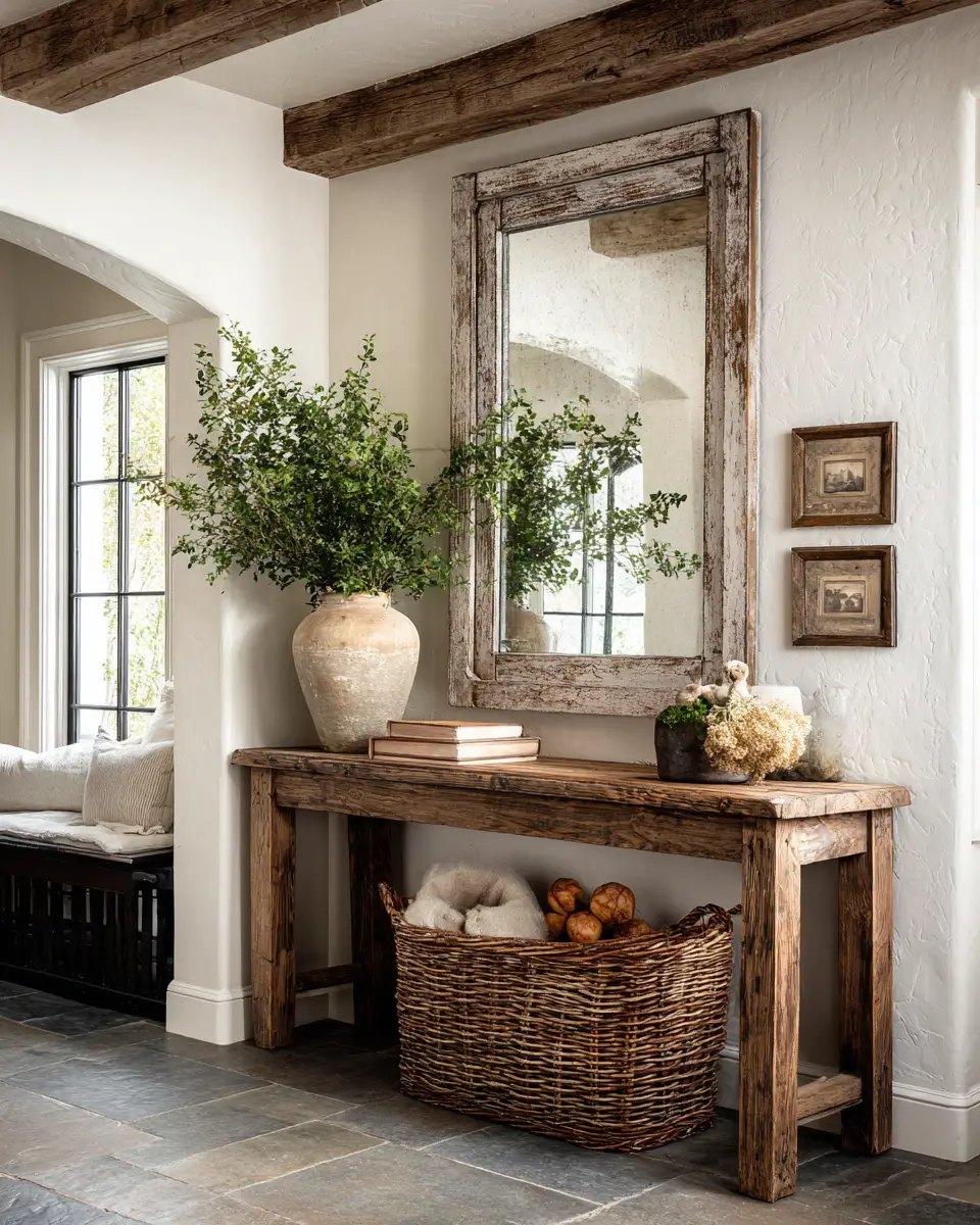Warm Wood Farmhouse Entryway Decor Ideas