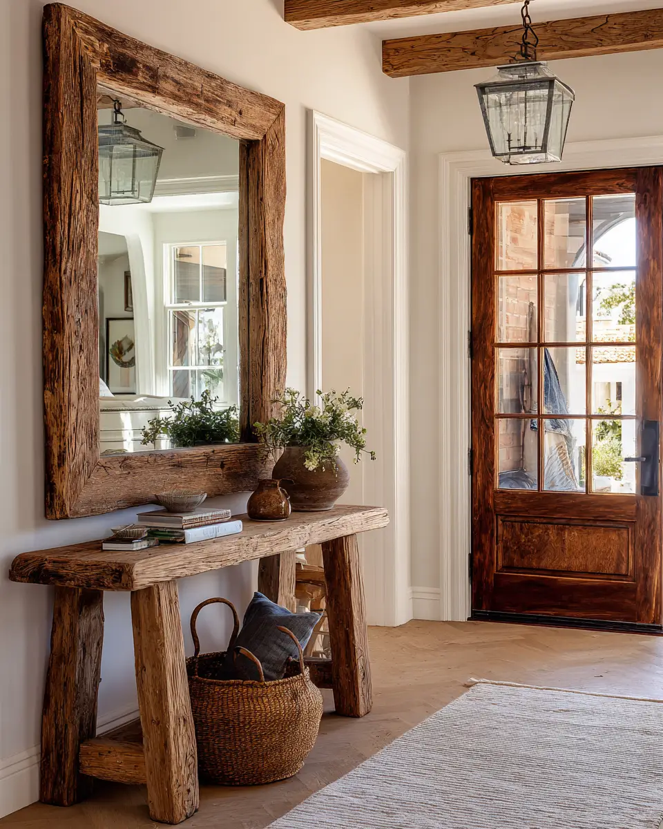 Warm Wood Farmhouse Entryway Decor Ideas