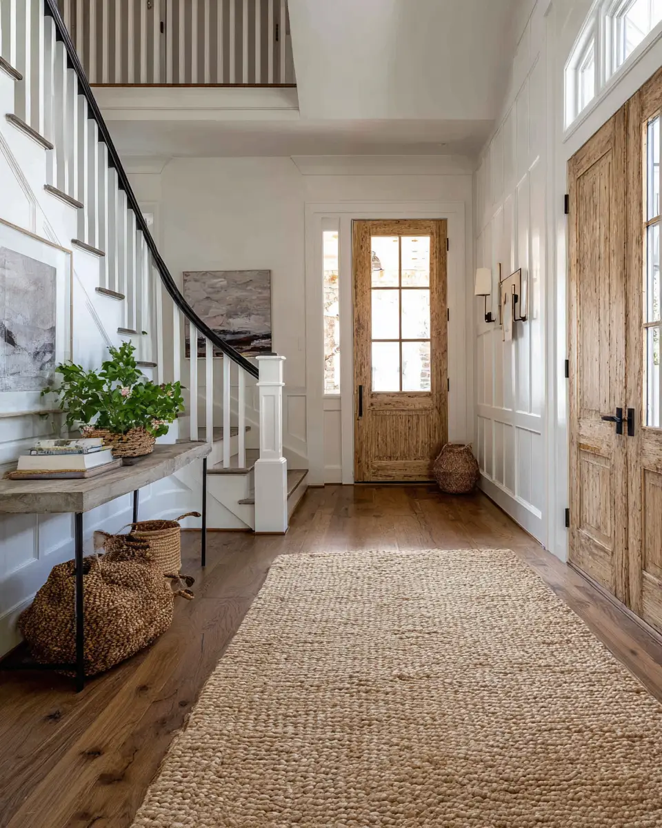 Warm Wood Farmhouse Entryway Decor Ideas