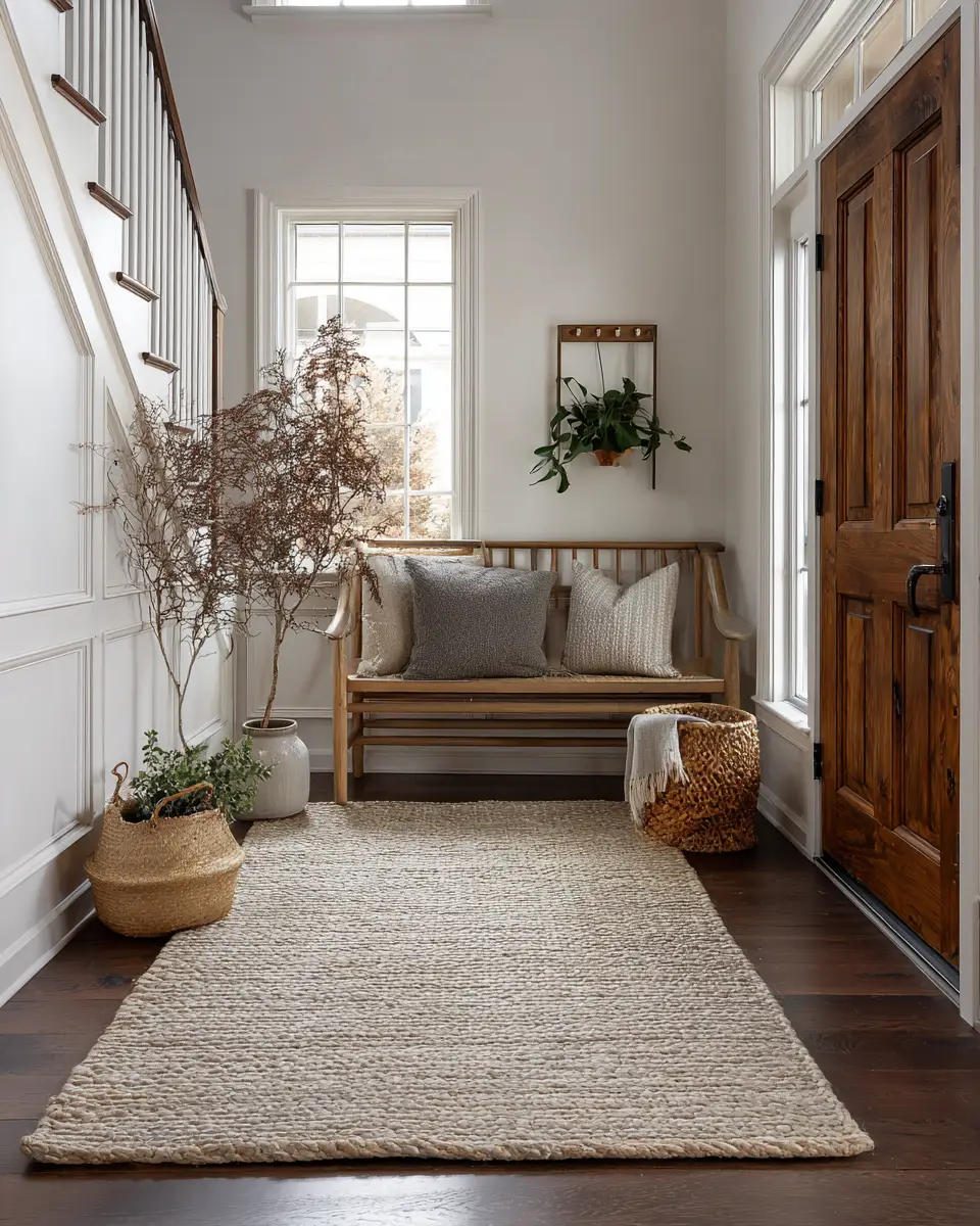 Warm Wood Farmhouse Entryway Decor Ideas