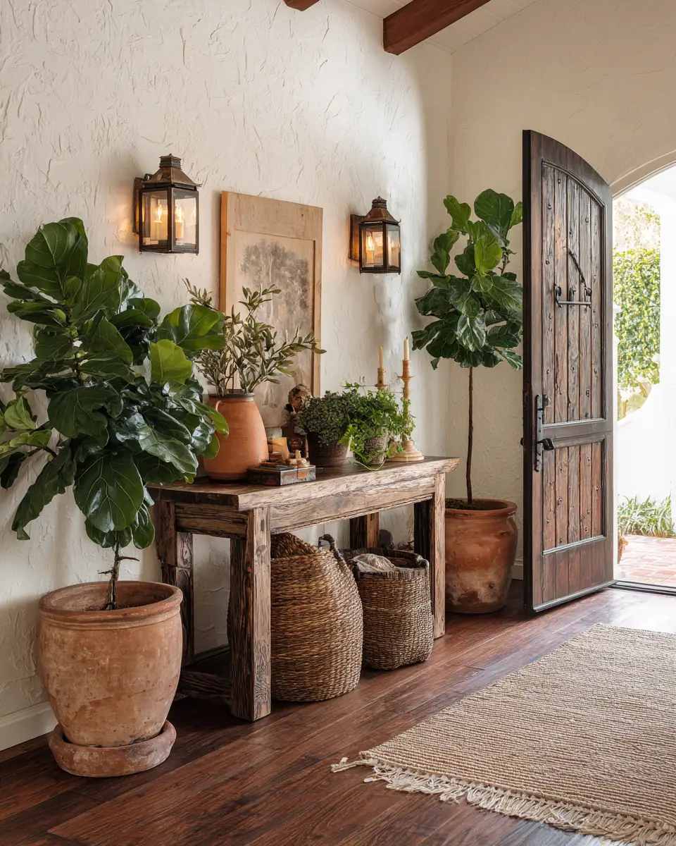 Warm Wood Farmhouse Entryway Decor Ideas