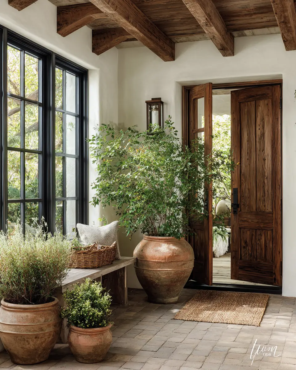 Warm Wood Farmhouse Entryway Decor Ideas