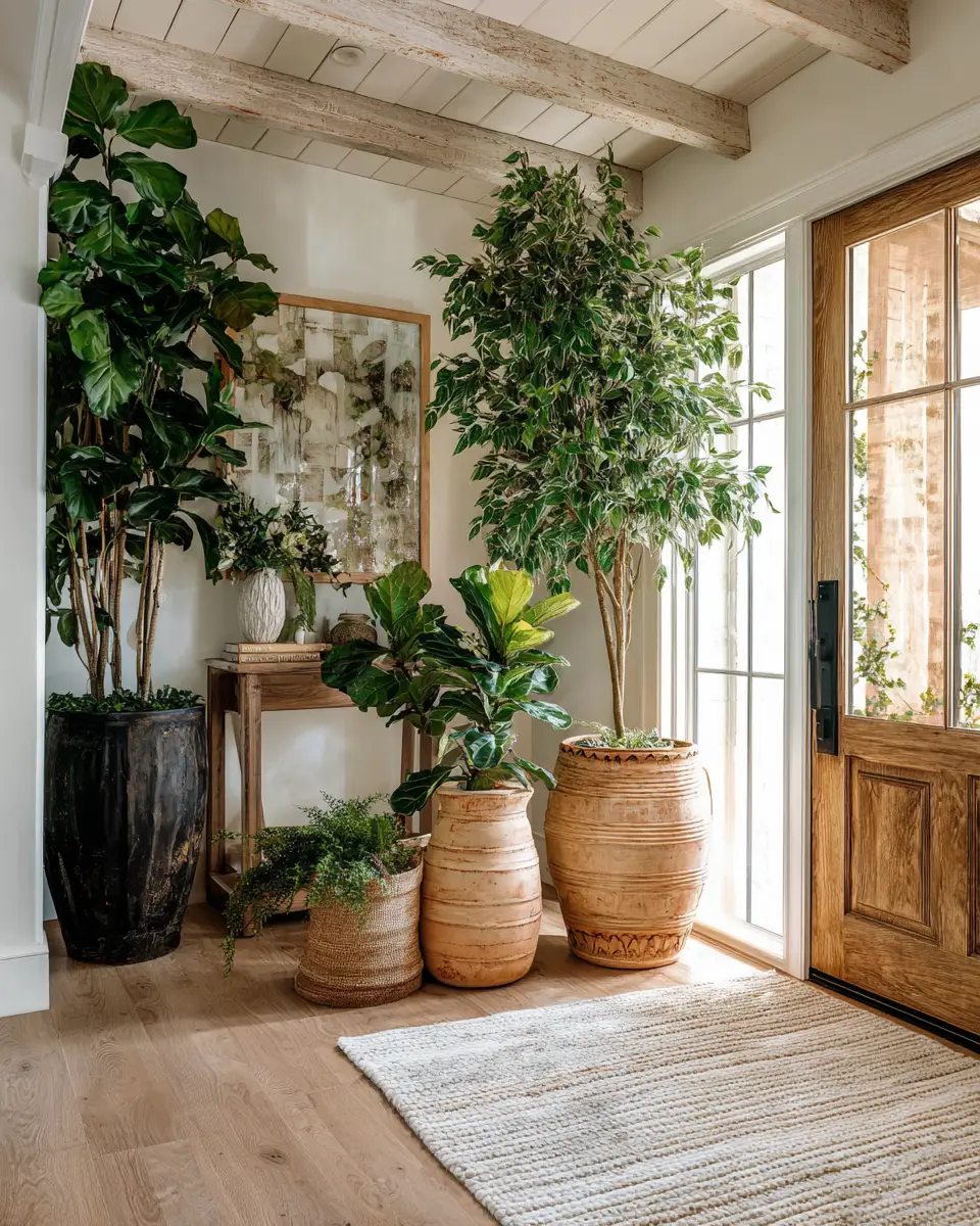 Warm Wood Farmhouse Entryway Decor Ideas