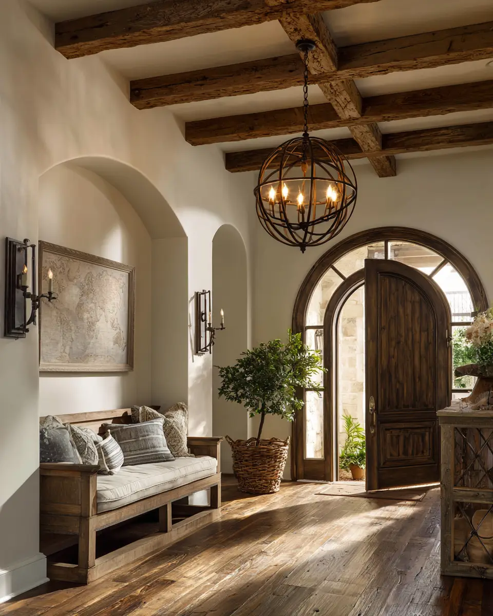 Warm Wood Farmhouse Entryway Decor Ideas