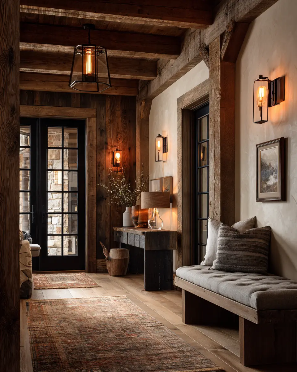 Warm Wood Farmhouse Entryway Decor Ideas