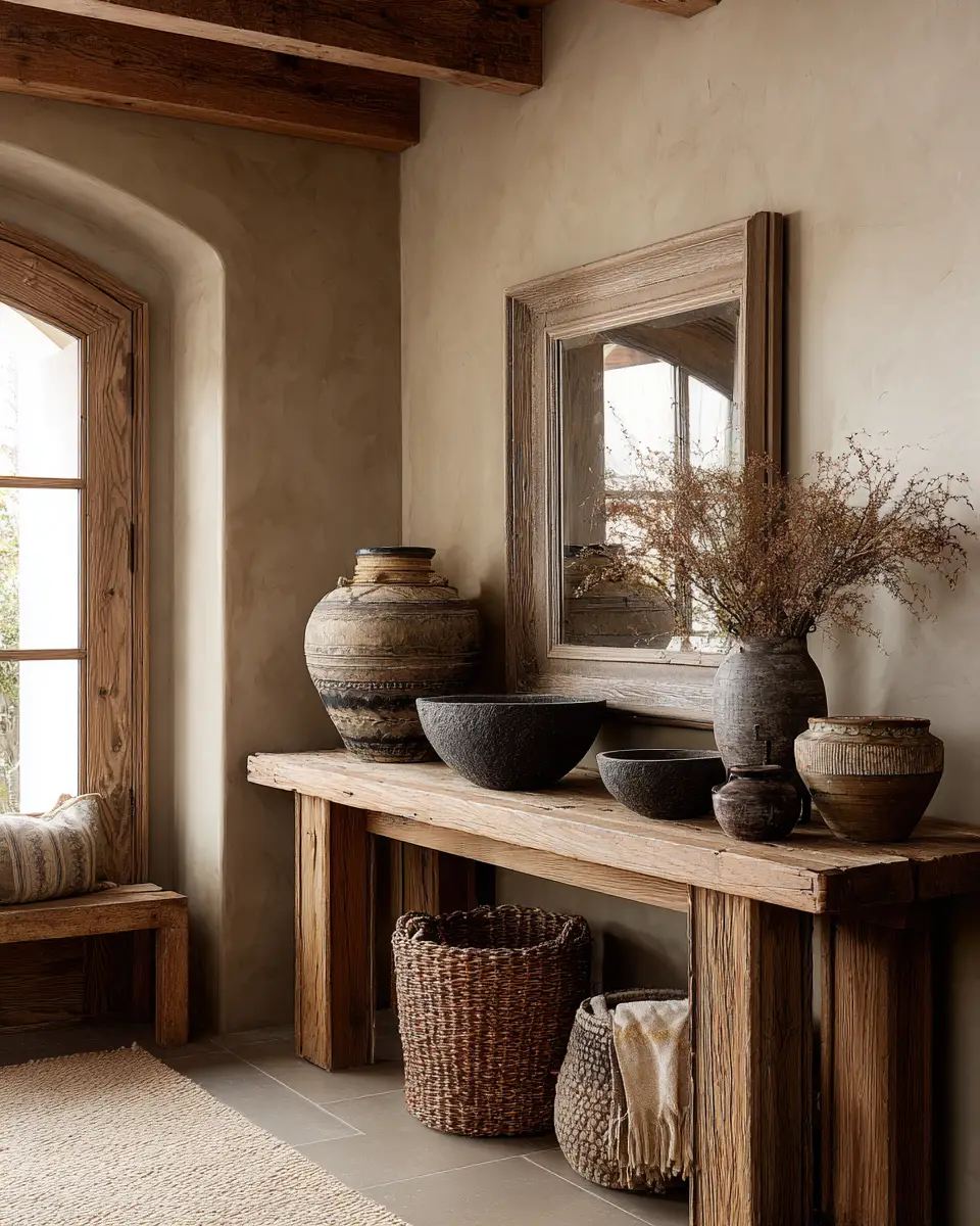 Warm Wood Farmhouse Entryway Decor Ideas