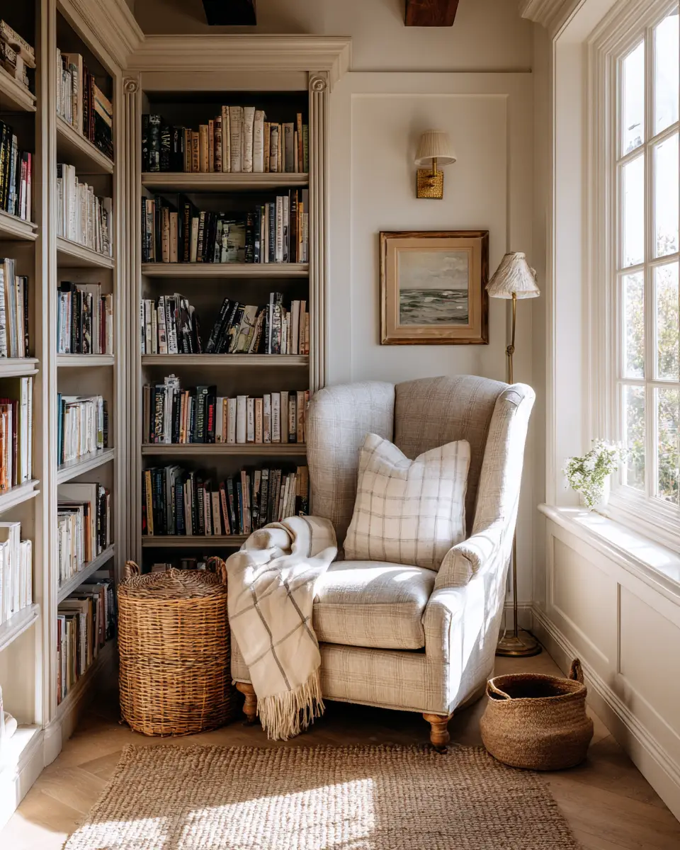 Warm Wood Farmhouse Home Office Decor Ideas