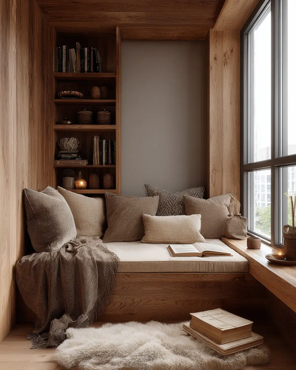 Warm Wood Japandi Living Room Decor Ideas