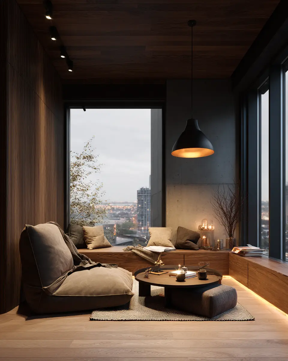 Warm Wood Japandi Living Room Decor Ideas