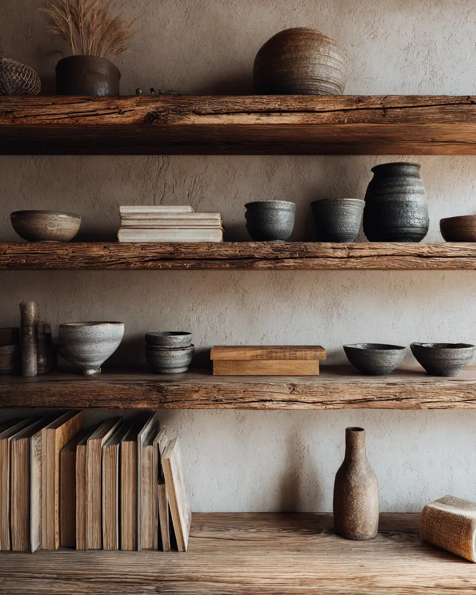 Warm Wood Japandi Living Room Decor Ideas