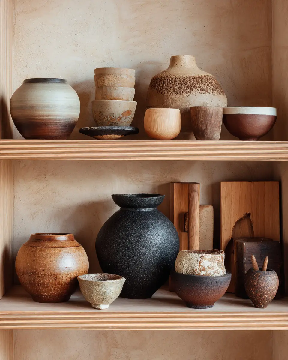 Warm Wood Japandi Living Room Decor Ideas