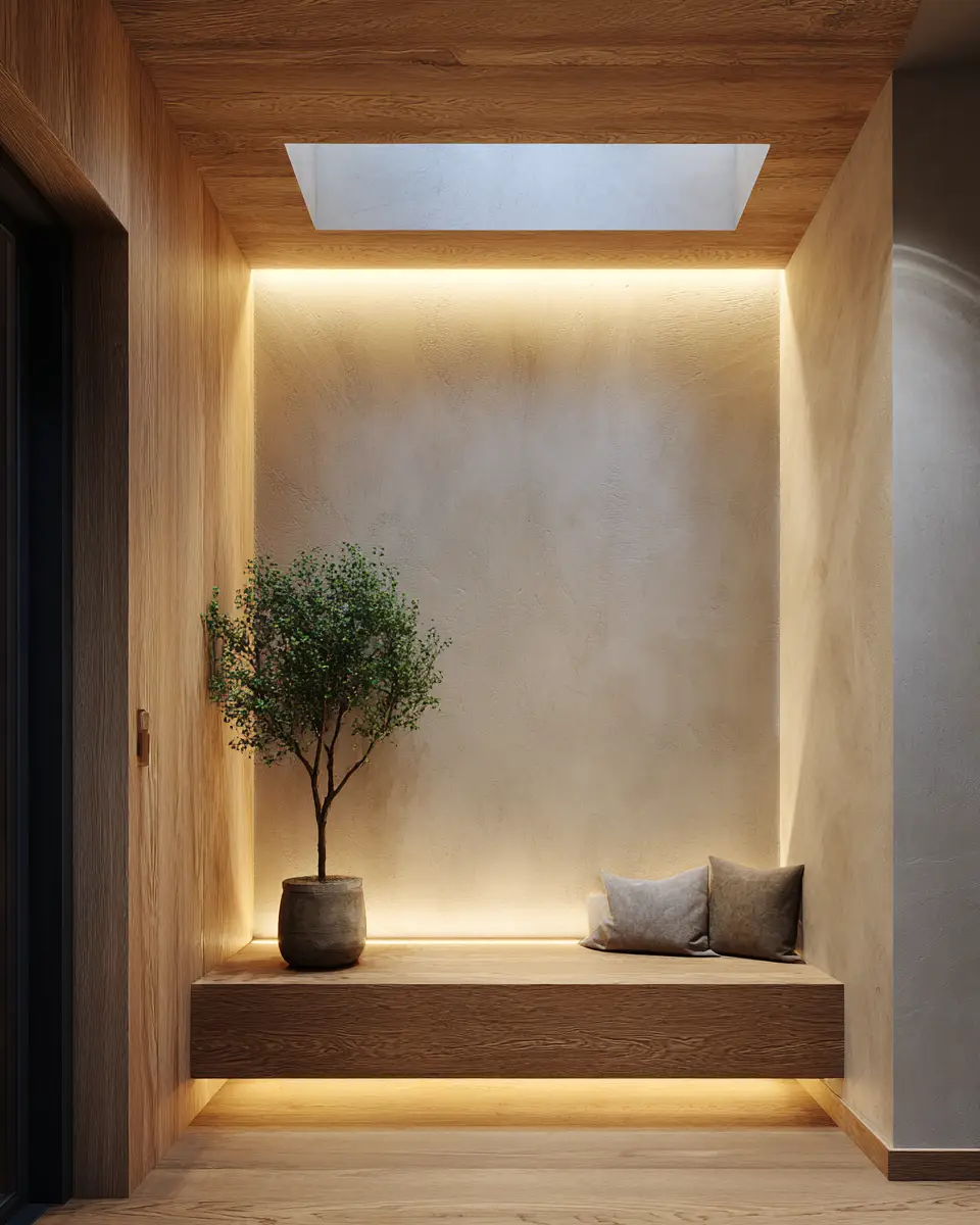 Warm Wood Minimalist Entryway Decor Ideas