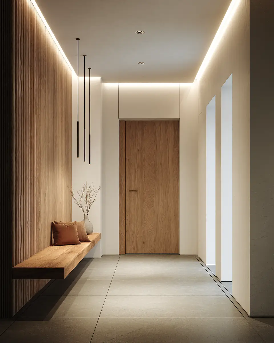 Warm Wood Minimalist Entryway Decor Ideas