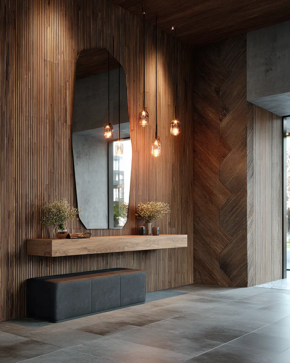 Warm Wood Minimalist Entryway Decor Ideas