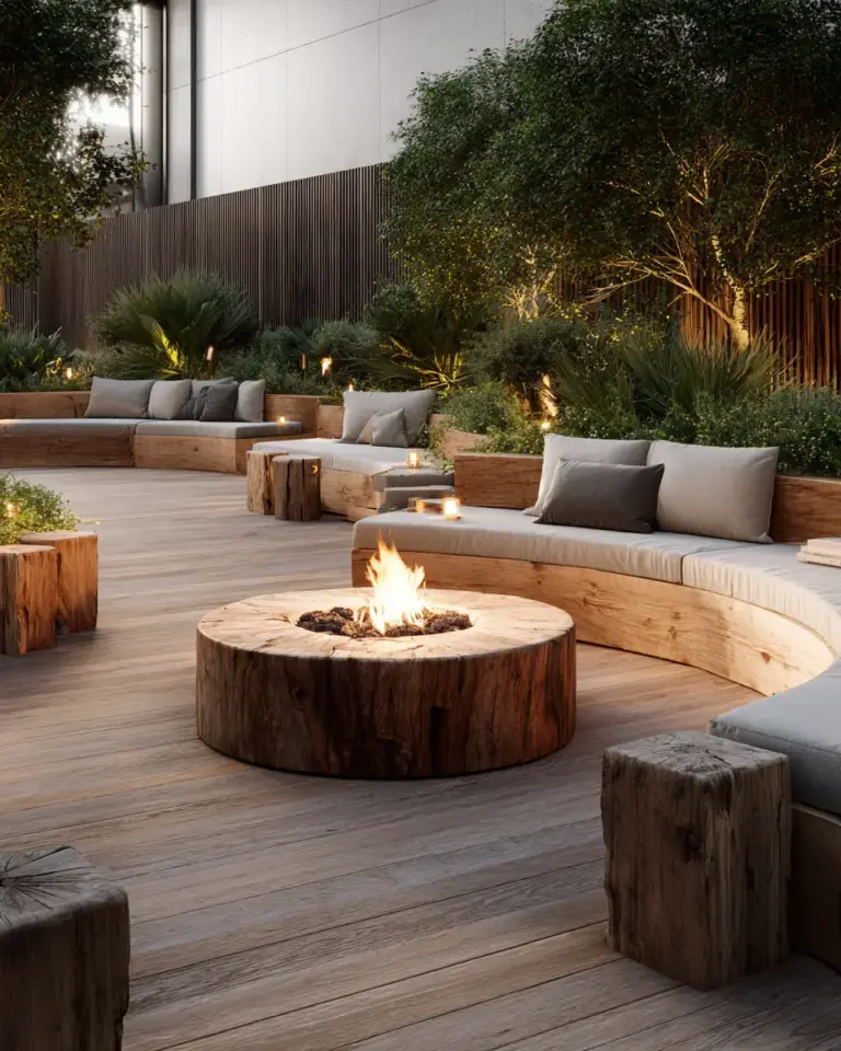 Warm Wood Minimalist Patio Decor Ideas - Featured