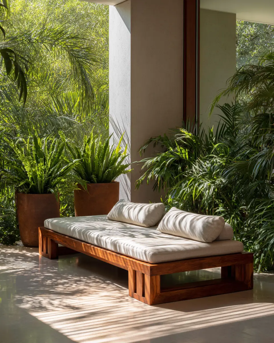 Warm Wood Minimalist Patio Decor Ideas