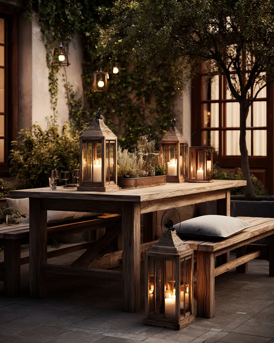 Warm Wood Minimalist Patio Decor Ideas