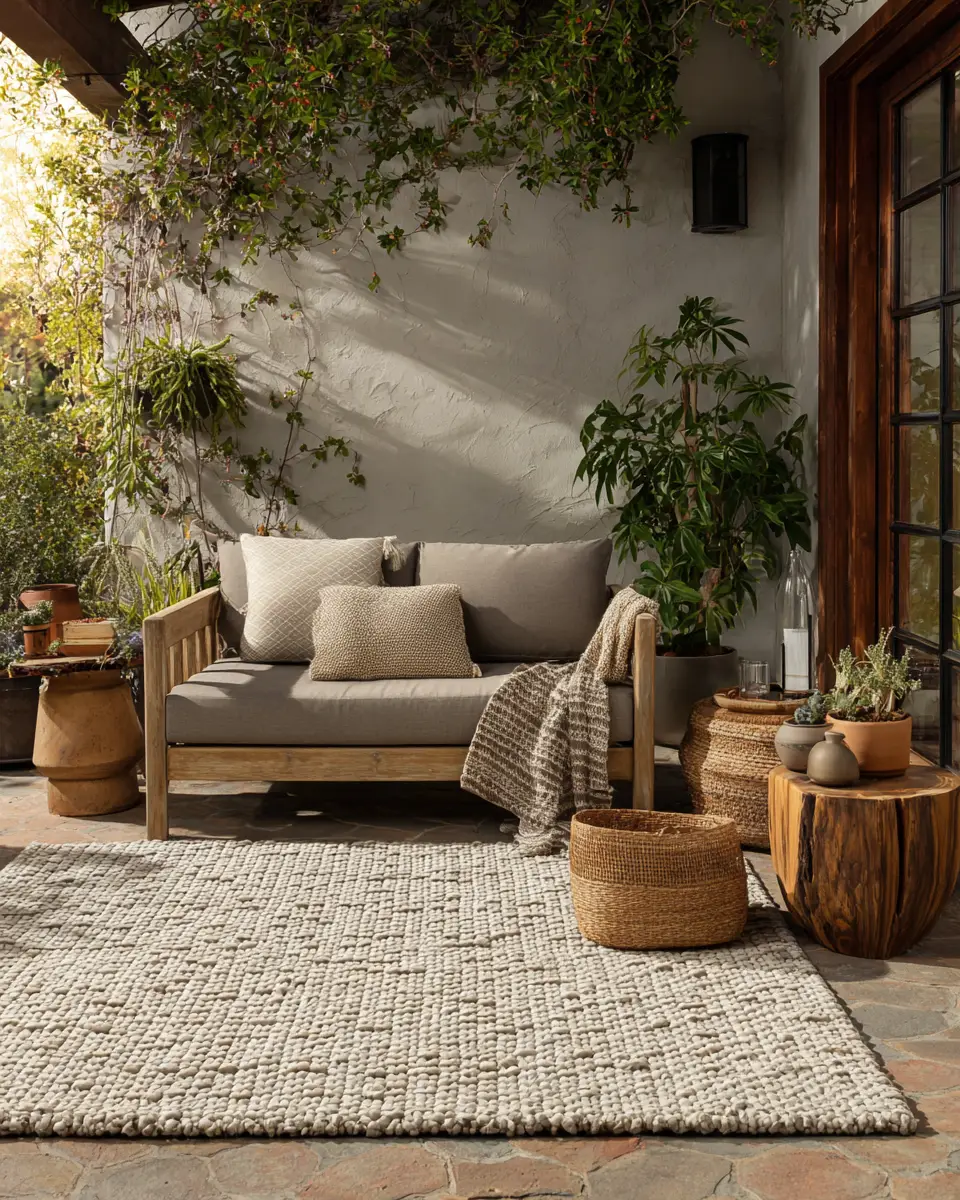 Warm Wood Minimalist Patio Decor Ideas