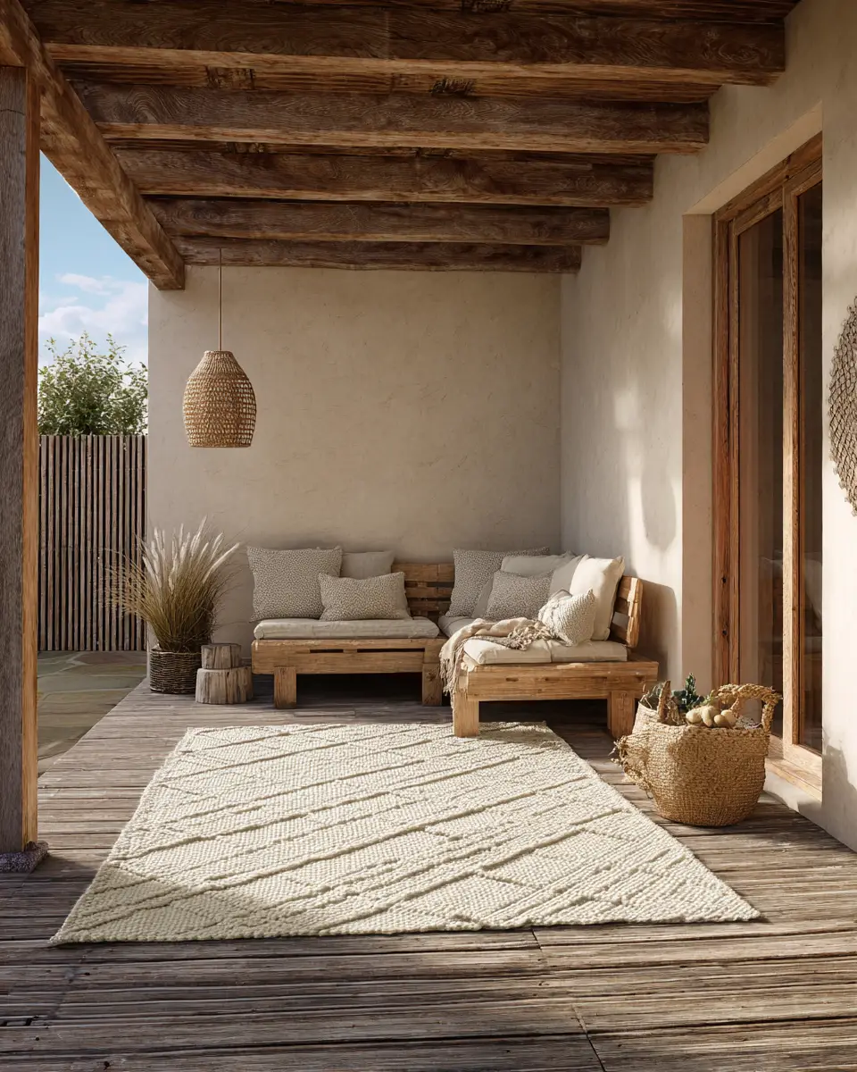 Warm Wood Minimalist Patio Decor Ideas