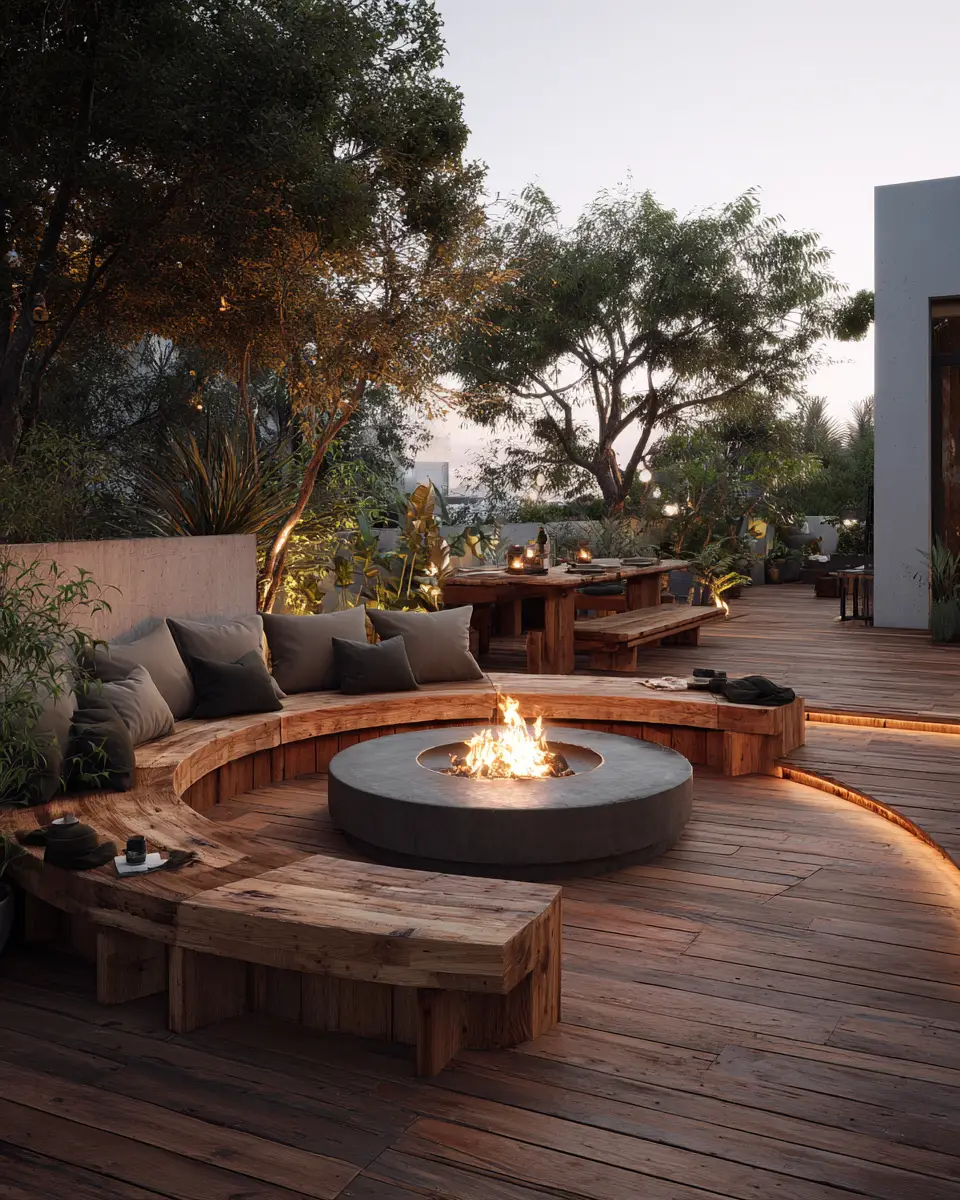 Warm Wood Minimalist Patio Decor Ideas