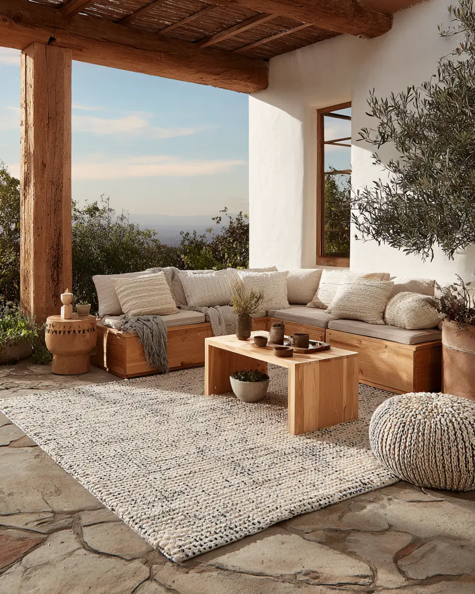 Warm Wood Minimalist Patio Decor Ideas
