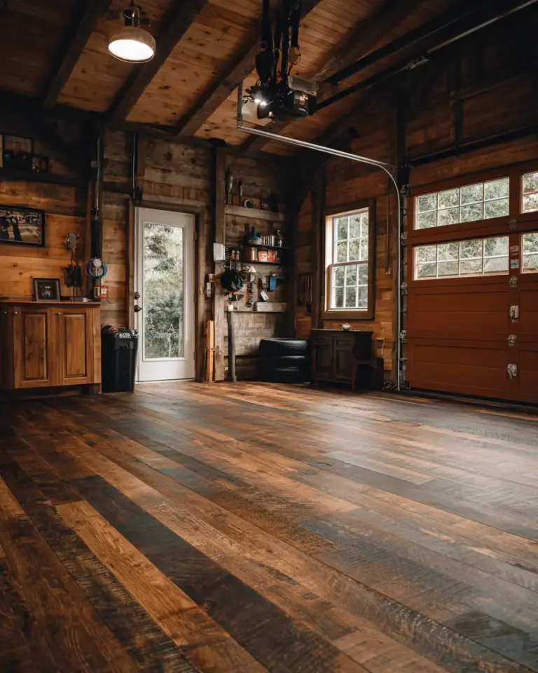 Warm Wood Rustic Garage Decor Ideas - Featured