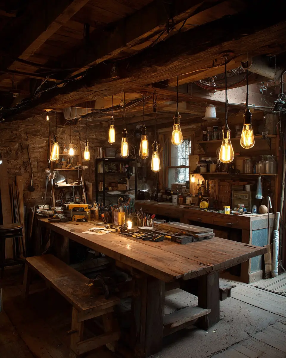 Warm Wood Rustic Garage Decor Ideas