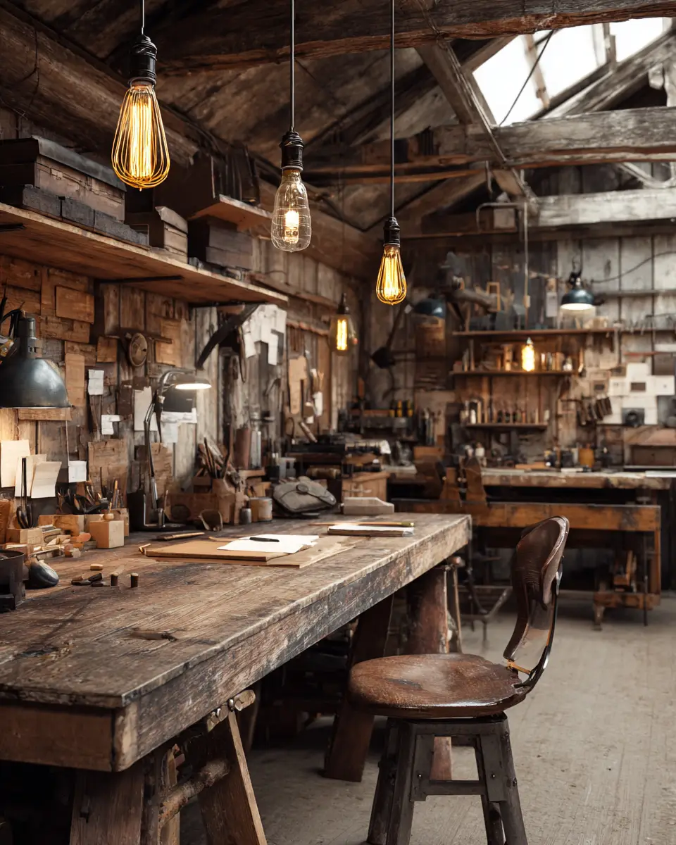 Warm Wood Rustic Garage Decor Ideas