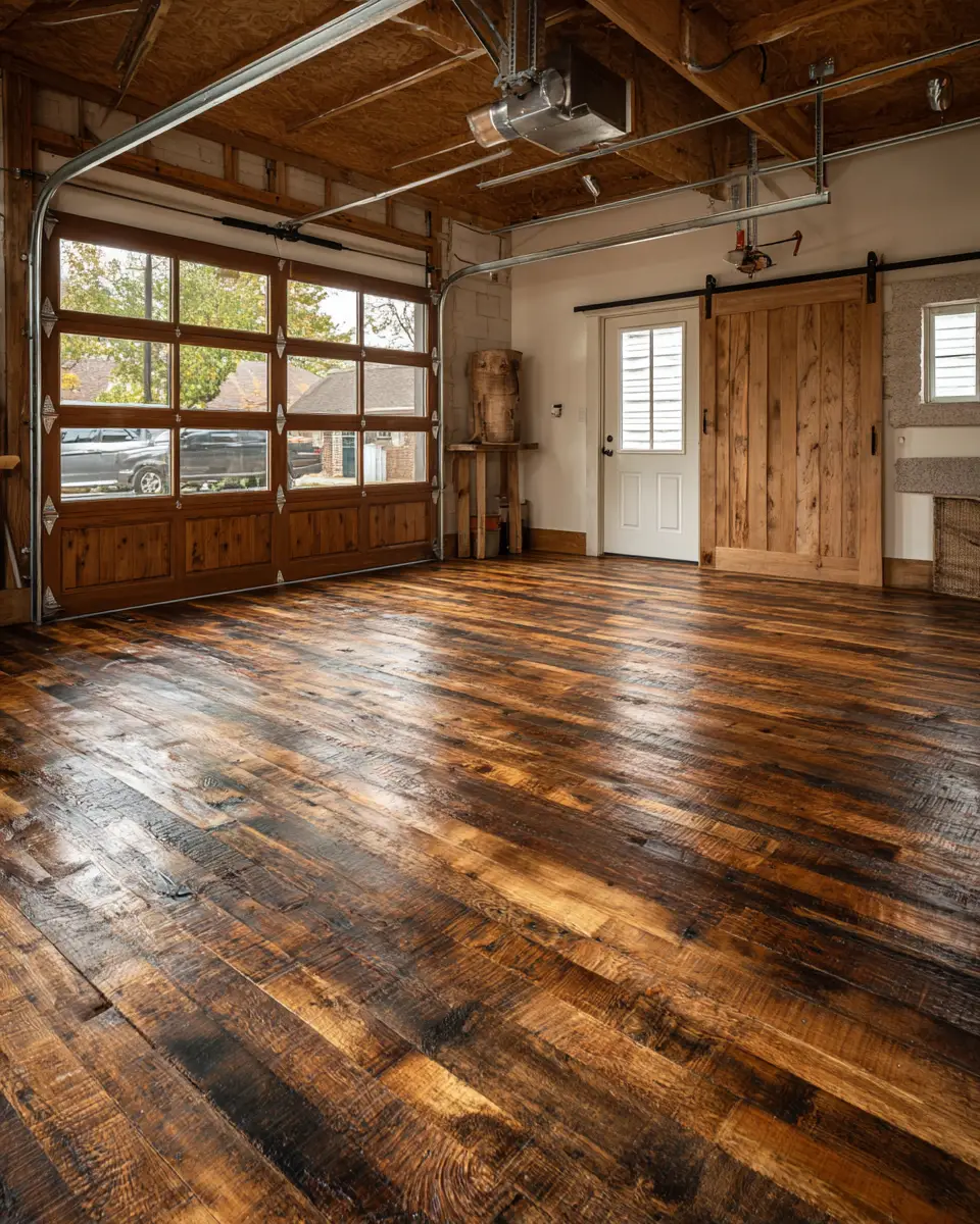 Warm Wood Rustic Garage Decor Ideas