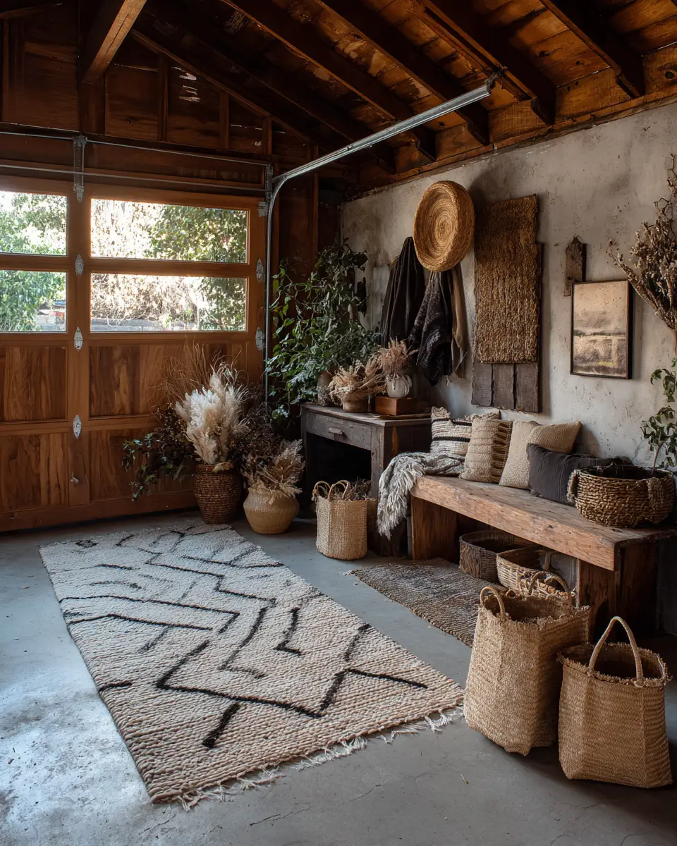 Warm Wood Rustic Garage Decor Ideas