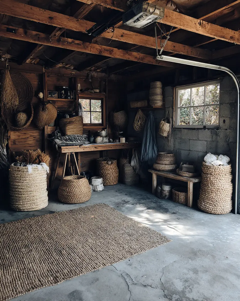 Warm Wood Rustic Garage Decor Ideas